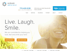 Tablet Screenshot of hiramdentalgroup.com